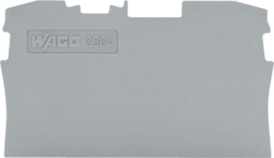 End and intermediate plate; 1 mm thick; gray (2004-1291)
