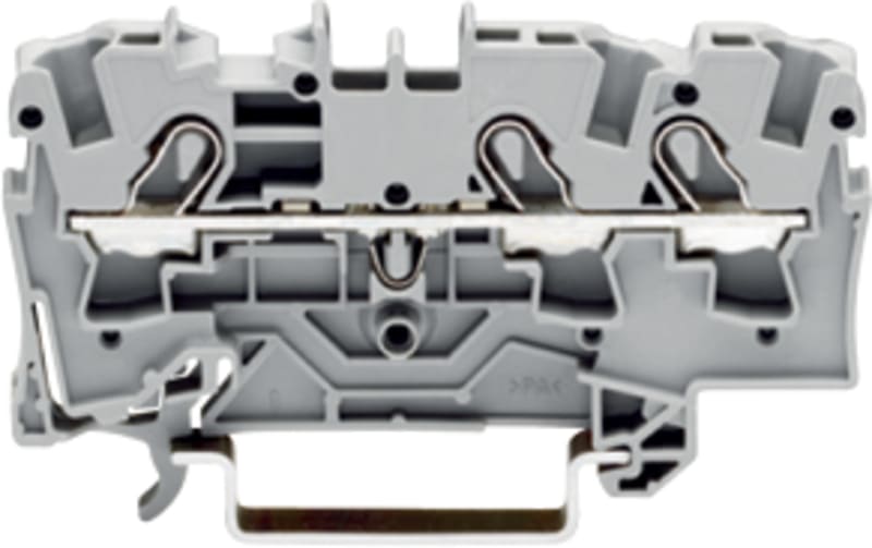 3-Conductor through terminal block, 4 mm², for DIN-rail 35 x 15 and 35 x 7.5 (2004-1301)