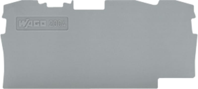 End and intermediate plate; 1 mm thick; gray (2004-1391)