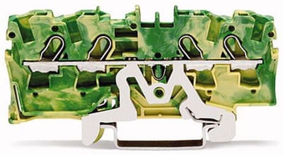 4-Conductor ground terminal block, 4 mm², for DIN-rail 35 x 15 and 35 x 7.5