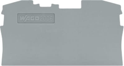 End and intermediate plate; 1 mm thick; gray (2006-1291)