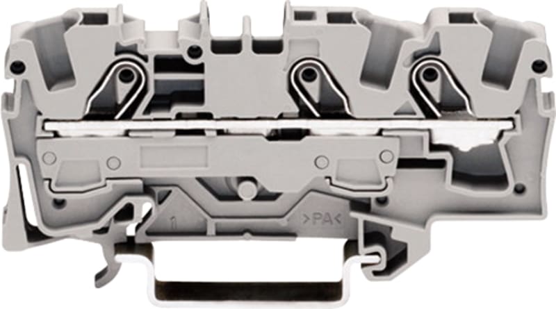 3-Conductor through terminal block, 6 mm², for DIN-rail 35 x 15 and 35 x 7.5 (2006-1301)