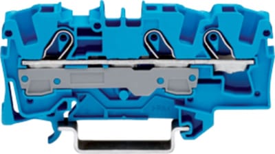 3-Conductor through terminal block, 6 mm², for DIN-rail 35 x 15 and 35 x 7.5 (2006-1304)
