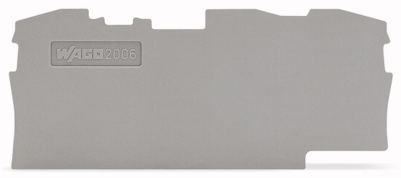 End and intermediate plate; 1 mm thick; gray (2006-1391)