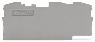 End and intermediate plate; 1 mm thick; gray (2006-1391)