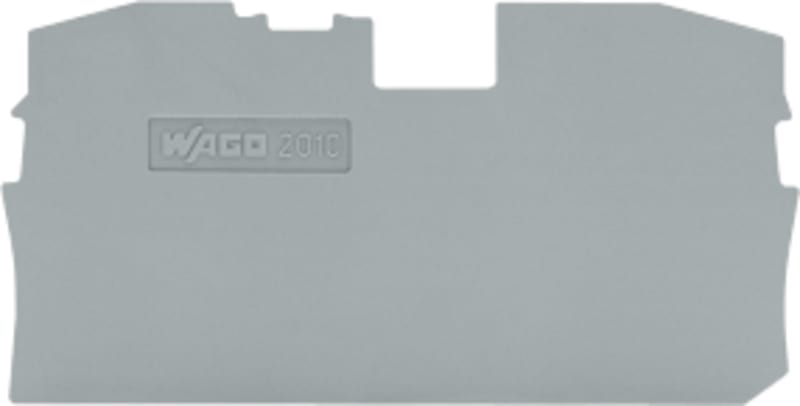 End and intermediate plate; 1 mm thick; gray (2010-1291)