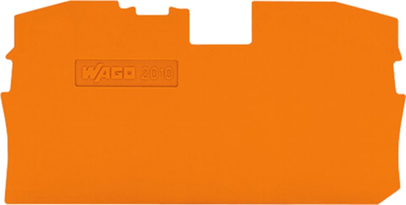 End and intermediate plate; 1 mm thick; orange (2010-1292)