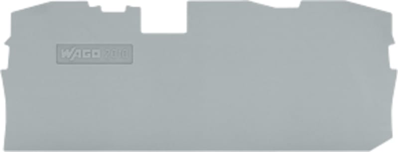 End and intermediate plate; 1 mm thick; gray (2010-1391)