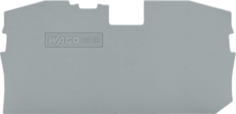 End and intermediate plate; 1 mm thick; gray (2016-1291)