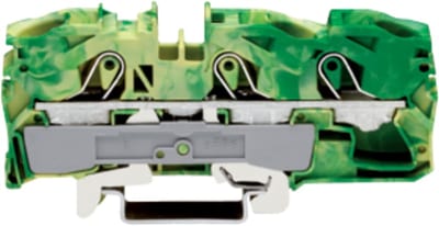 3-Conductor ground terminal block, 16 mm², for DIN-rail 35 x 15 and 35 x 7.5 (2016-1307)