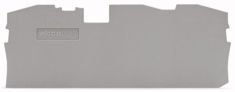 End and intermediate plate; 1 mm thick; gray (2016-1391)