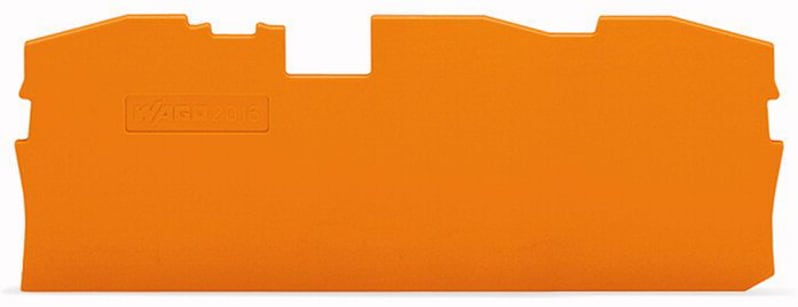 End and intermediate plate; 1 mm thick; orange (2016-1392)