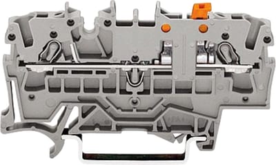 2-Conductor disconnect/test terminal block, for DIN-rail 35 x 15 and 35 x 7.5, 2.5 mm² (2002-1671)