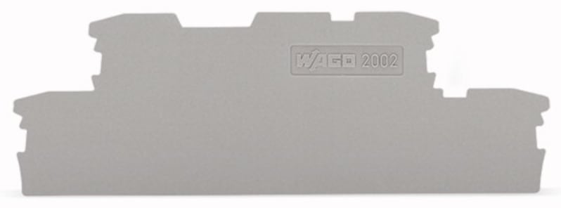 End and intermediate plate; 1 mm thick; gray (2002-2991)