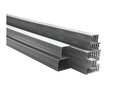 Slotted, 40X40 wiring duct/cover halogen-free