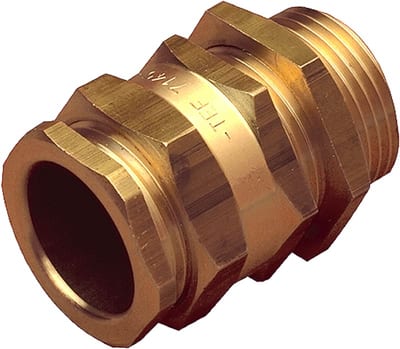 Tranberg TEF 7145 Aluminium Cable Gland with Locknut, 1", Cable Ø14-24 mm