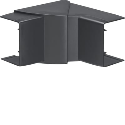 Hager Systemer Internal corner for LFF 40x60 mm trunking, moulded ABS, black RAL 9011 LFF4006049011