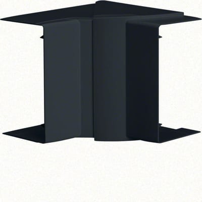 Hager Systemer Internal corner for LFF 60x110 mm trunking, moulded ABS, black RAL 9011 LFF6011049011