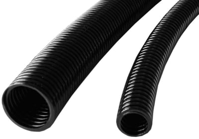 Corrugated PIPE 25mm PC HF Black 50M