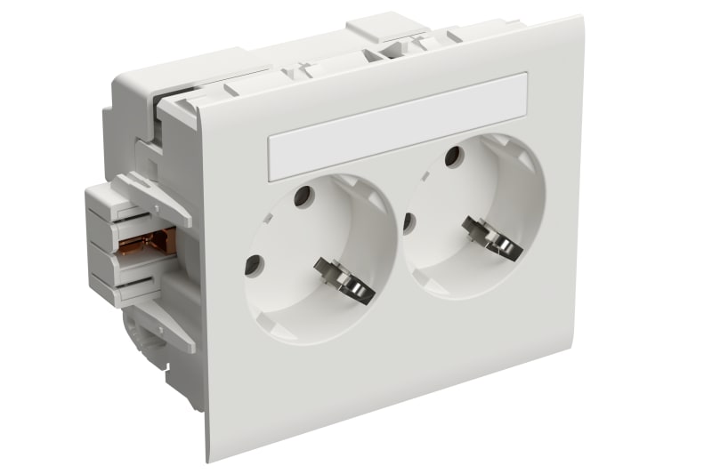 Wibe Group STA501000 Socket Outlet 2-Way Master QC White RAL9003