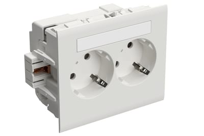 Wibe Group Master Socket Outlet 2-Way Screw Connect White