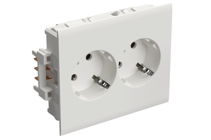 Wibe Group STA501010 Socket Outlet 2-Way Slave White RAL9003