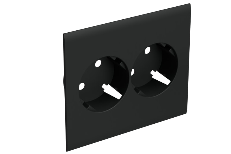 Wibe Group STA501026 Front Cover 2-Way Slave Halogen-Free Black RAL9017