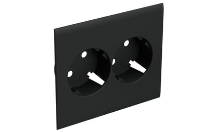 Wibe Group STA501026 Front Cover 2-Way Slave Halogen-Free Black RAL9017