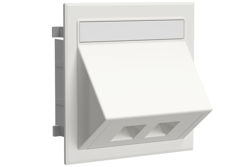 Data Contact double RJ45 White 9003 (STA501045)