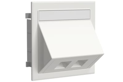 Data Contact double RJ45 White 9003