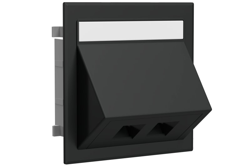 Data Contact double RJ45 Black 9017 (STA501046)