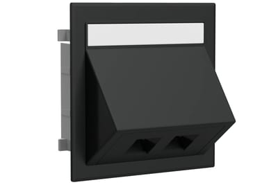 Data Contact double RJ45 Black 9017