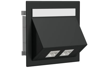 Data RJ45 kit Cat 6 keystone Black 9017