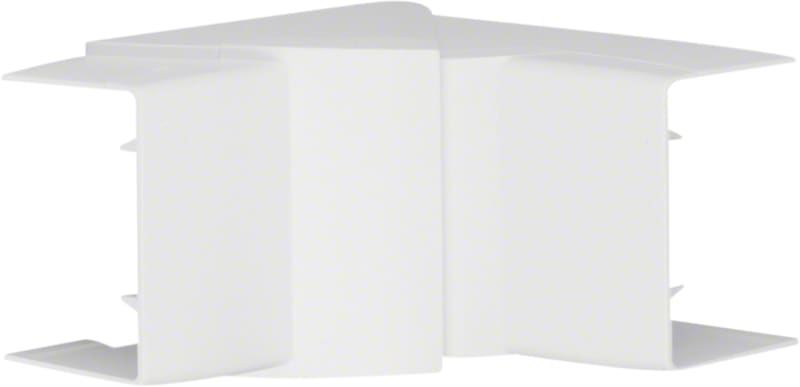 Hager Systemer Internal corner for LFF 40x60 mm trunking, moulded ABS, traffic white RAL 9016, adjustable 83...97 deg LFF4006049016