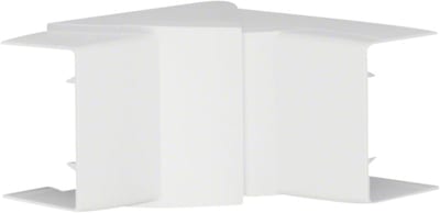 Hager Systemer Internal corner for LFF 40x60 mm trunking, moulded ABS, traffic white RAL 9016, adjustable 83...97 deg LFF4006049016