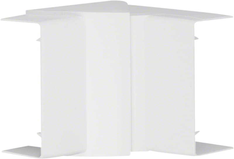Hager Systemer Internal corner for LFF 40x90 mm trunking, moulded ABS, traffic white RAL 9016, adjustable 83...97 deg LFF4009049016