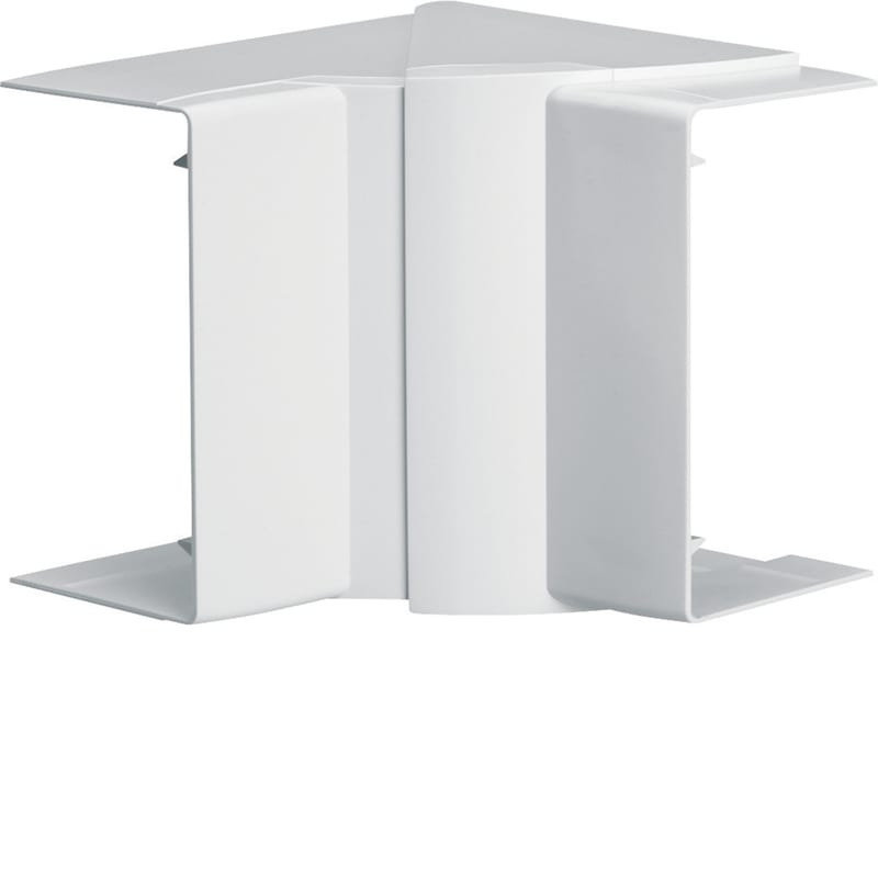 Hager Systemer Internal corner for LFF 60x90 mm trunking, moulded ABS, traffic white RAL 9016, adjustable 83...97 deg LFF6009049016