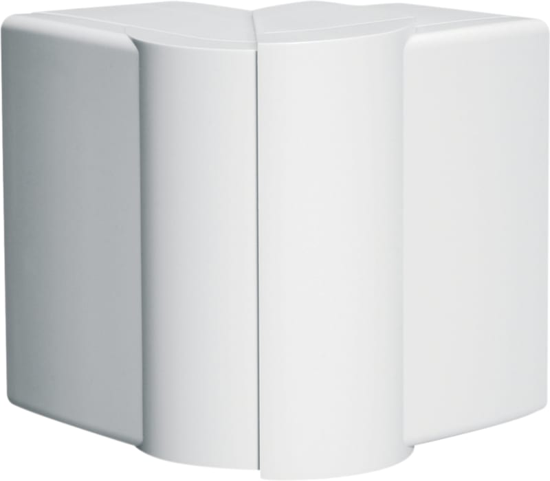 Hager Systemer External corner for LFF 60x90 mm trunking, moulded ABS, traffic white RAL 9016, adjustable 83...97 deg LFF6009039016