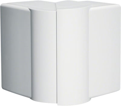 Hager Systemer External corner for LFF 60x110 mm trunking, moulded ABS, traffic white RAL 9016, adjustable 83...97 deg LFF6011039016