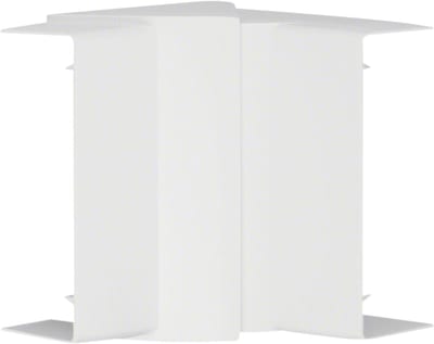 Hager Systemer Internal corner for LFF 40x110 mm trunking, moulded ABS, traffic white RAL 9016, adjustable 83...97 deg LFF4011049016
