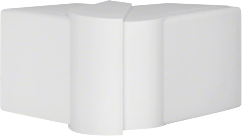 Hager Systemer External corner for LFF 60x60 mm trunking, moulded ABS, traffic white RAL 9016, adjustable 83...97 deg LFF6006039016
