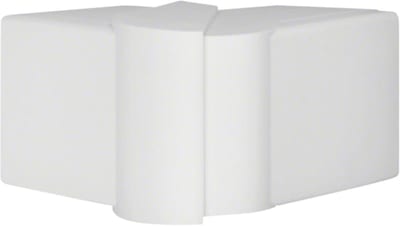Hager Systemer External corner for LFF 60x60 mm trunking, moulded ABS, traffic white RAL 9016, adjustable 83...97 deg LFF6006039016