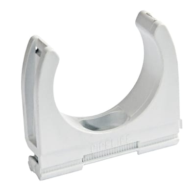 25 mm Pipe clamp without plug grey