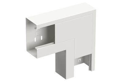 L-Piece down 130/72 White RAL9003