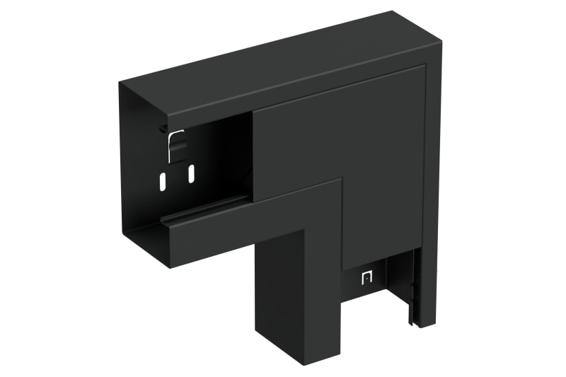L-Piece down 130/72 Black RAL9017 (STA550105)