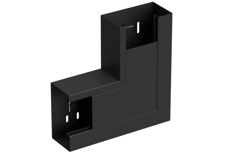 L-Piece up 130/72 Black RAL9017 (STA550104)
