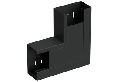 L-Piece up 130/72 Black RAL9017