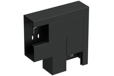 L-Piece down 170/72 Black RAL9017