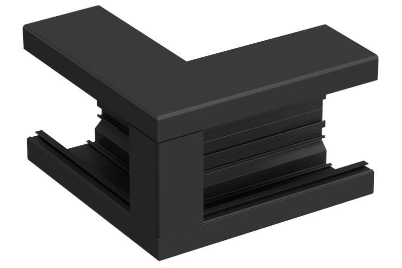 External corner al 120/72 Black RAL9017 (STA520023)