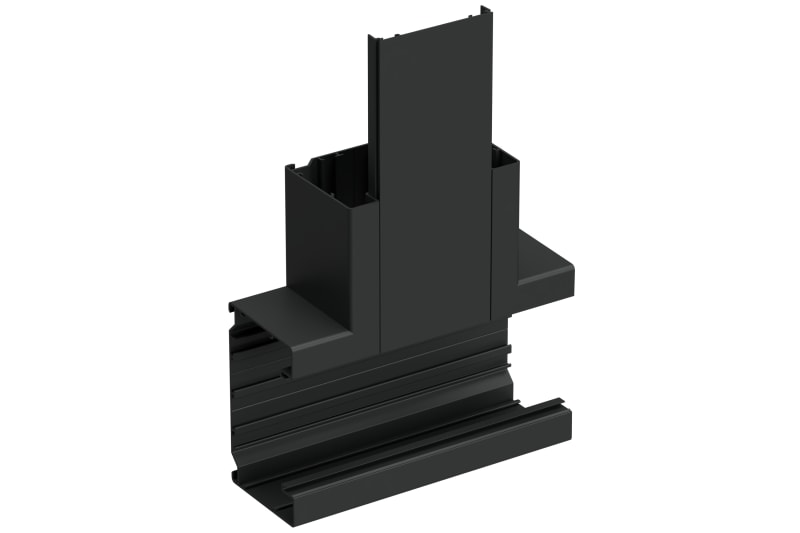 T-piece al 120/72 Black RAL9017 (STA520029)